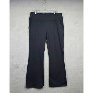 Agenlulu Pants Womens 2XL Black Flared Leg High Rise Pull On Yoga Work Slacks‎